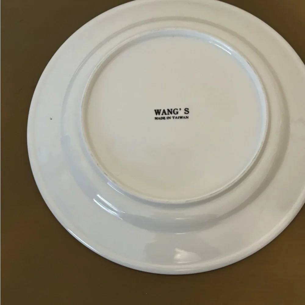 Vintage 90s Angel Motif Decorative Ceramic Dinner Plate - Yellow & Green